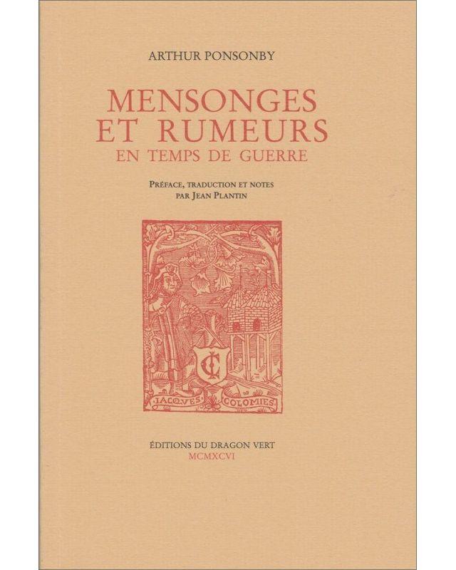 Mensonges et rumeurs en temps de guerre cover